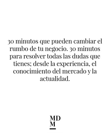 Asesoría 1:1 – Consulta de 30 min para dudas puntuales